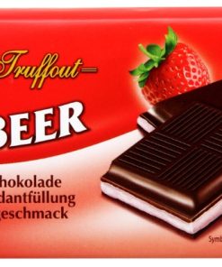 Dark chocolate with strawberry cream 100g