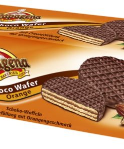 Chocolate wafers with orange flavoured cream filling 120g
