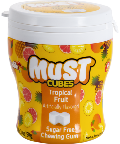 Gum S/F Tropical Fruit Cubes 2Oz Elite
