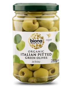 Biona Organic Italian Pitted Green Olives 280g