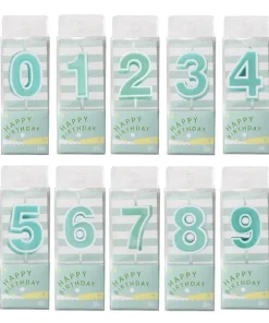 Pastel Green Number Candles